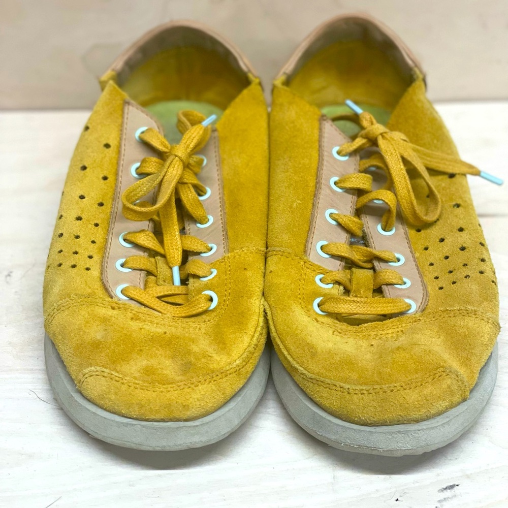 Satorisan suede yellow sneaker size 8 women’s
